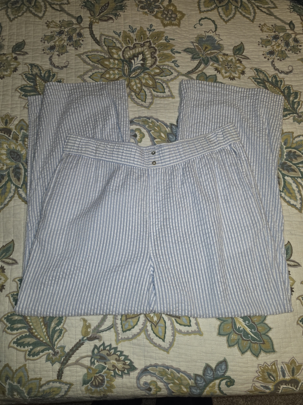 C&C California Blue and White Striped Pants - Picture 3 of 7